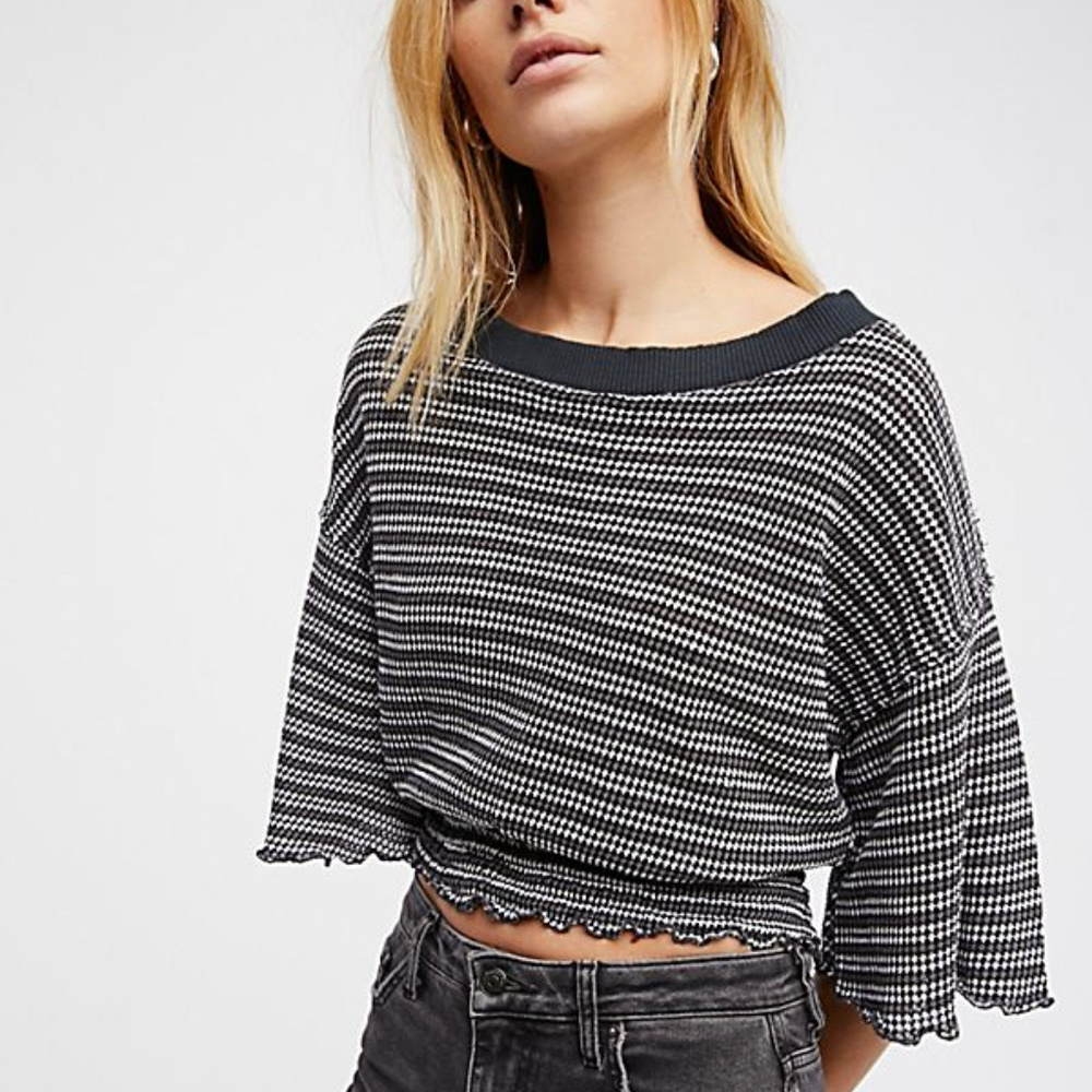 Free People NWOT Ebony Tee Size M